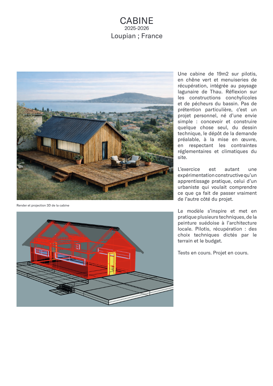 Aperçu du projet Cabine
