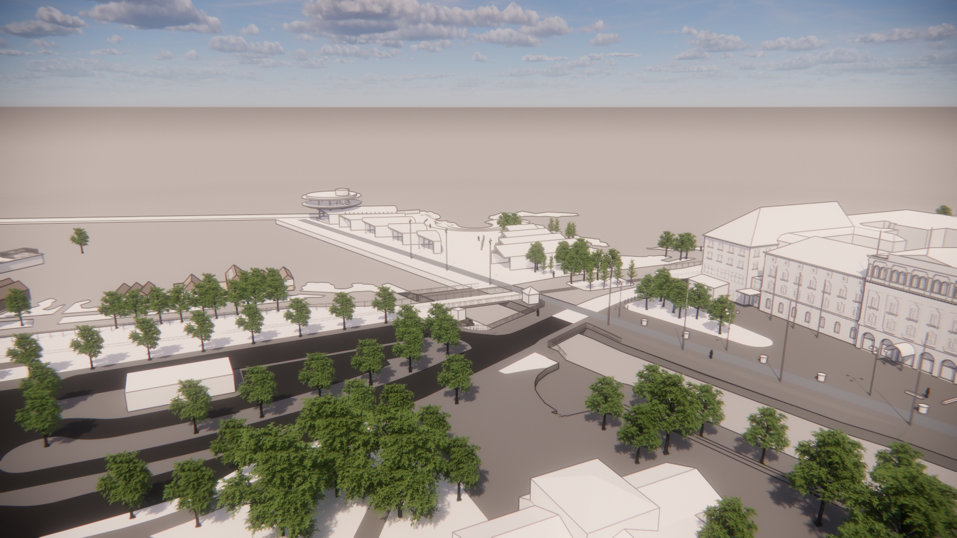 Perspective principale du projet A city with a view