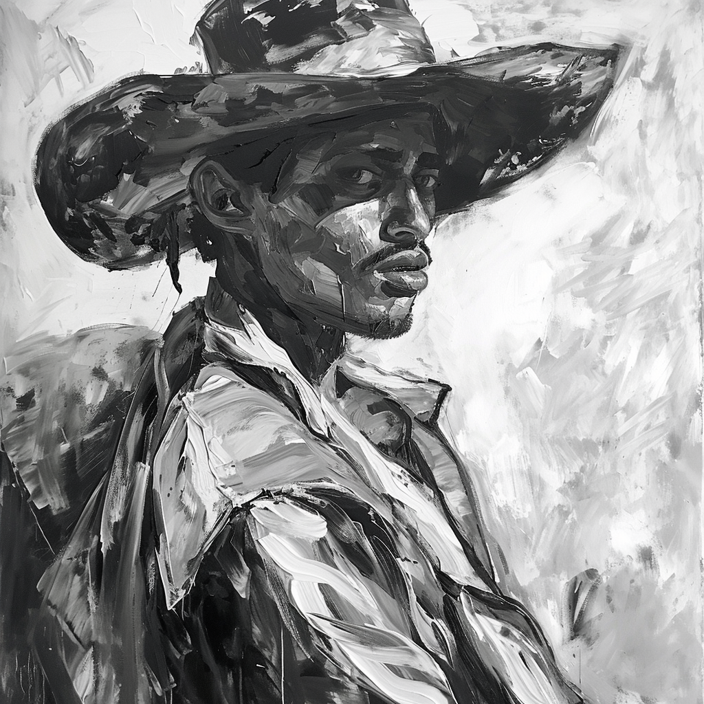 Portrait en noir et blanc d'inspiration andalouse