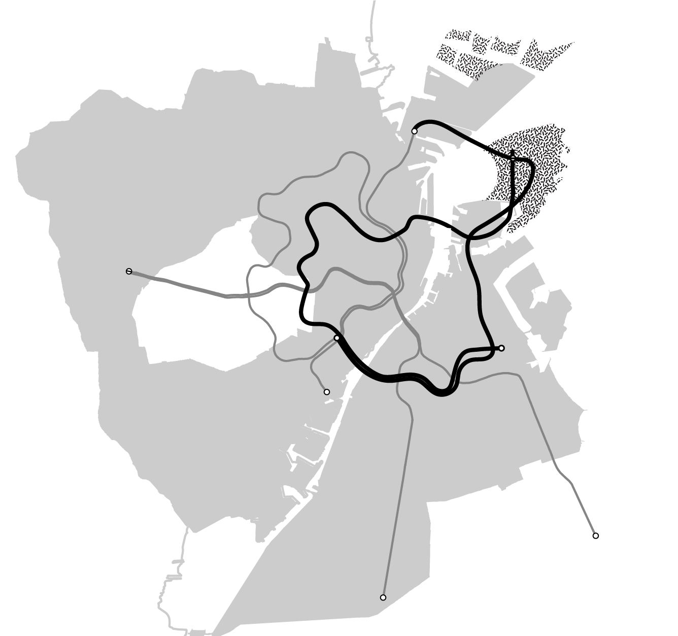 Schéma de recomposition métropolitaine autour de Lynetteholmen