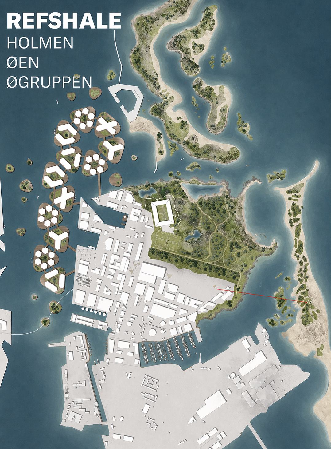 Plan global du pré-projet pour Refshaleoen