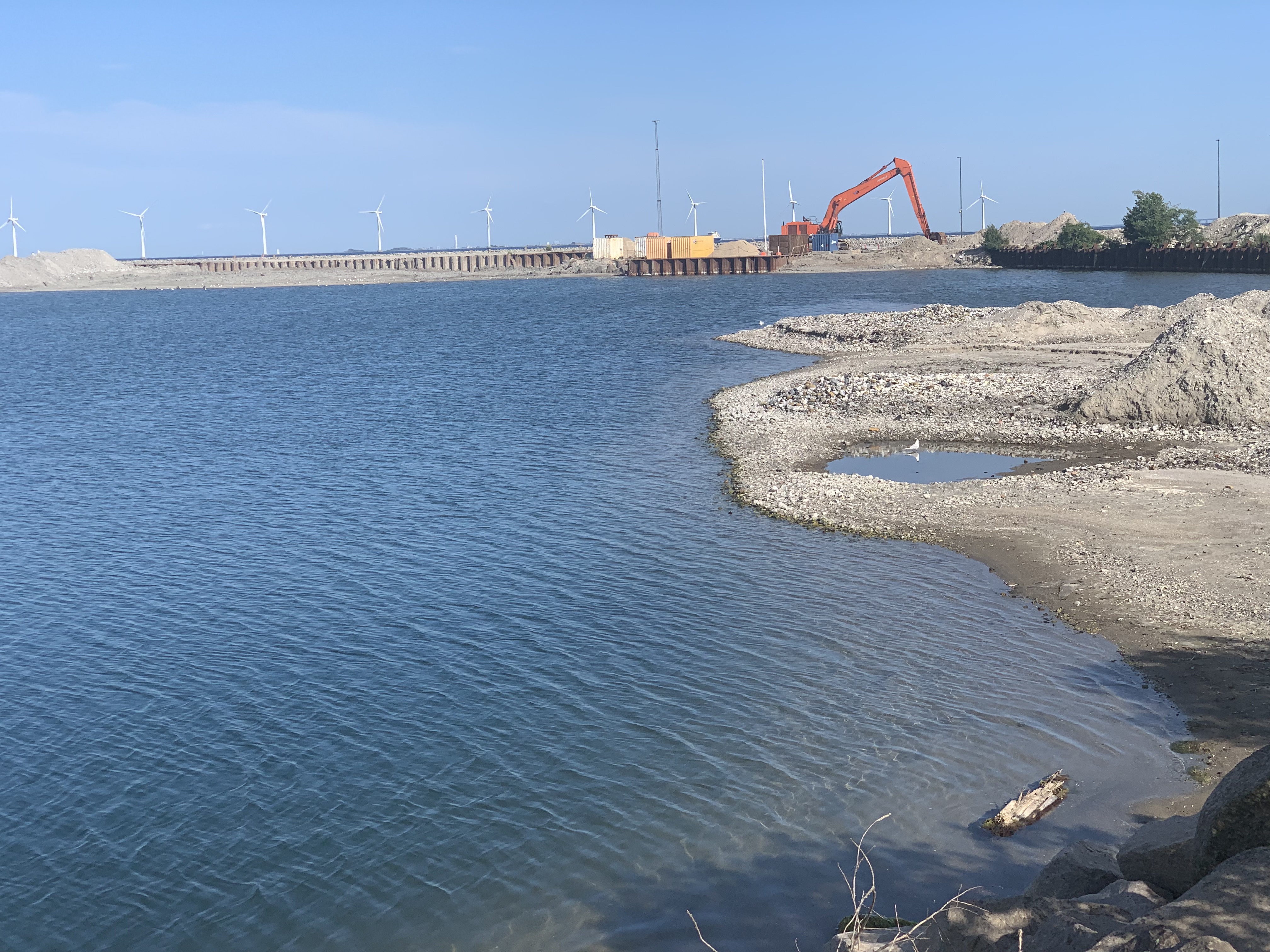 Littoral et chantier à Refshaleoen
