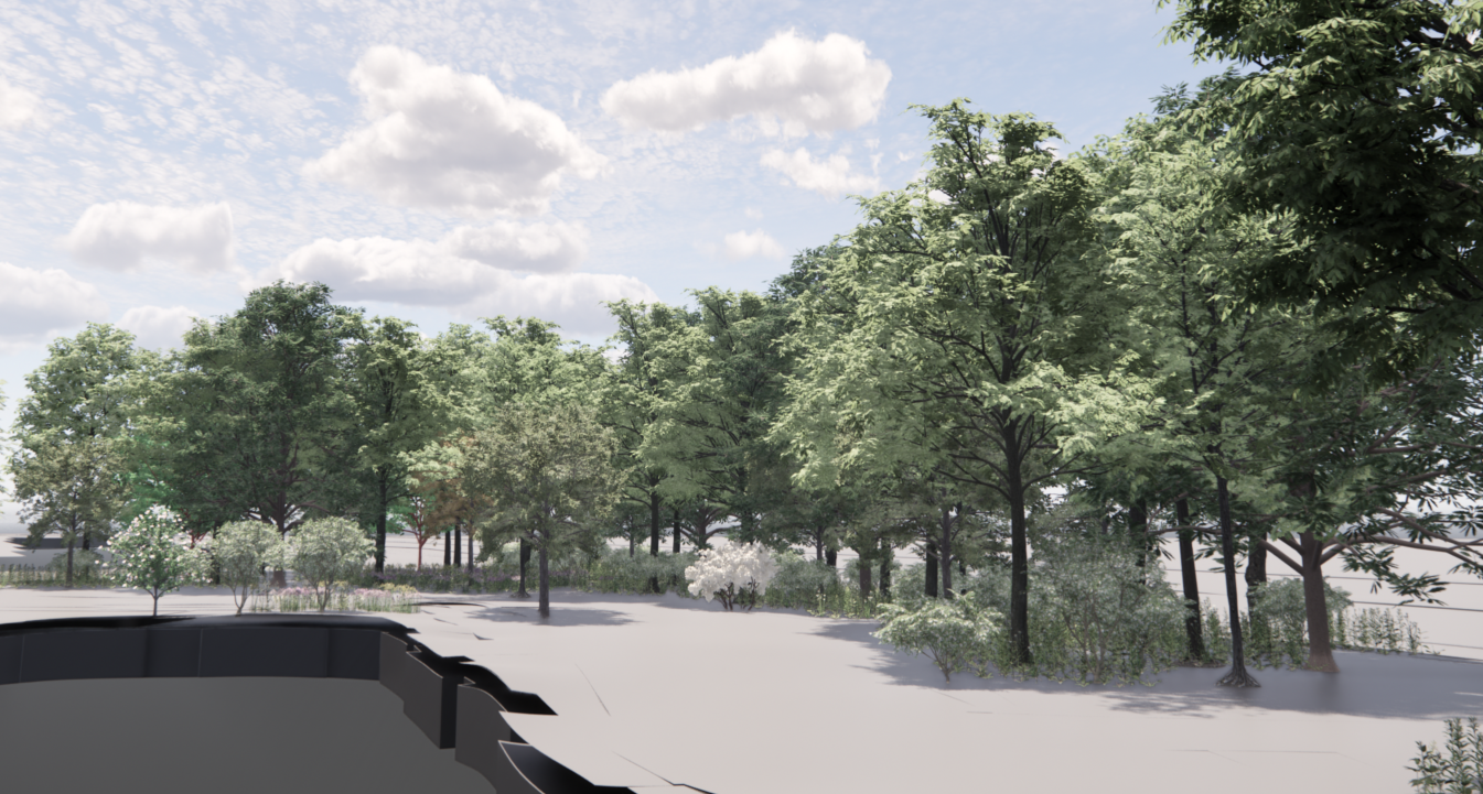 Etude d'ambiance vegetale et de masse arboree pour Sluseholmen